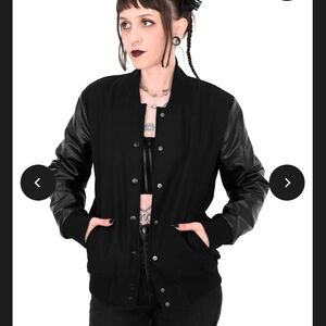 Foxblood Black Varsity Jacket